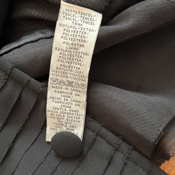 Anthropologie | Fleur Wood Strata Layered One Button Blazer Jacket Black 12 - Picture 11 of 11